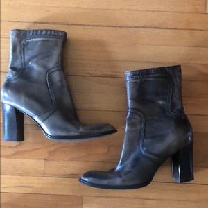 Nine West Charcoal Grey Heeled Ankle Booties